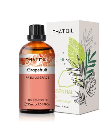 PHATOIL Grapefruit Essential Oil 30ML Premium Grade Pure Essential Oils for Diffusers for Home Perfect for Aromatherapy Diffuser Humidifier Candle Making Grapefruit 30.00 ml (Pack of 1)