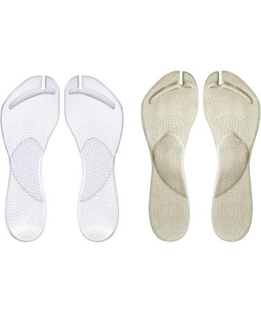 Buy Women's Gel Sandal Insoles - 2 Pairs Self-Adhesive Transparent L Size for Arch Support & Pain Relief | Ideal for Plantar & Flat Feet - Buy Online on GoSupps.com