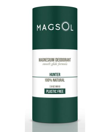 MAGSOL Plastic-Free Natural Deodorant for Women - 100% Aluminum Free  Baking Soda Free  Plastic Free - 2.8 oz Hunter