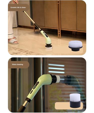 HiXip Electric Scrubber for Cleaning Handheld - Powerful Scrubbers for Cleaning Bathroom with 3 Brush Heads Household Cleaning Tools for Toilets Sinks Cleaning Supplies Green - Buy Online on GoSupps.com