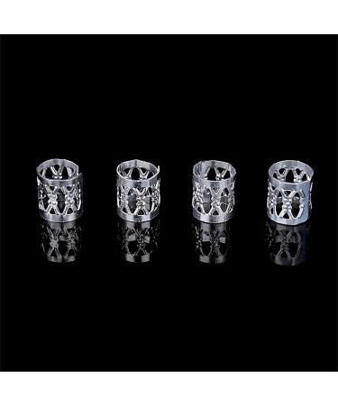 Hair Beads Hair Extension Link Beads Hair Jewelry Beads Hair Braid Cuff Adjustable Metal Hair Braid Beads Rings Cuff Hair Beauty Decoration Tools Accessories for DIY Hair Braiding (Silver 50g) - Buy Online on GoSupps.com