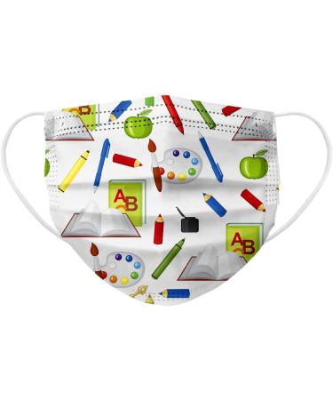 50PC Kids Disposable Face Shield with Cute Printed 3 Ply Elastic Earloop Breathable Anti-Dust Full Face Cover Protection H One Size - Buy Online on GoSupps.com