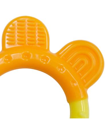 PREMYO Silicone Teething Ring for Babies - Cooling Relief BPA-Free & Soft - Reduces Teething Pain - Orange Yellow - Buy Online on GoSupps.com