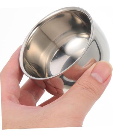 Solustre 3-Pack Silver Metal Shaving Bowl & Soap for Men | Premium Razor Cup Shaving Equipment - 7.2x7.2x5cm - Buy Online on GoSupps.com