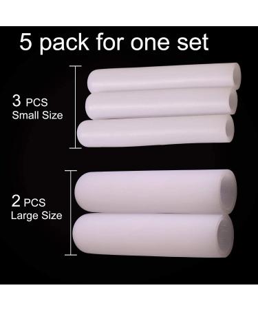 Hellcup Gel Toe Caps - Sleeve Protectors for Hammer Toes, Bunion, Corns, Calluses & Blisters - 4.3'' Small and Large (5 Pack) - Silicone Finger Protectors - Buy Online on GoSupps.com