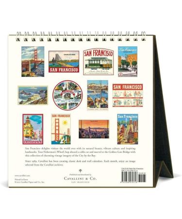 Cavallini Papers & Co San Francisco Art 2023 Easel Calendar | Unique and Stylish Design - Buy Online on GoSupps.com
