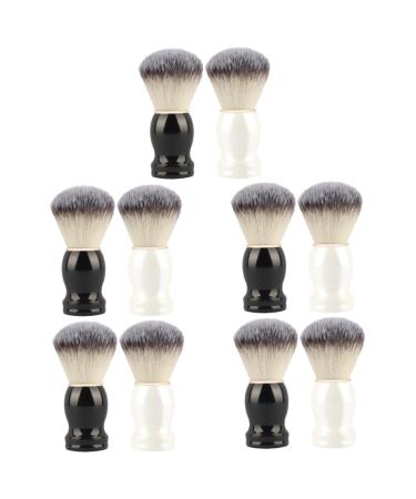 Beaupretty 10 STK Manual Razor Brazil Shaving Tool multi -purpose brushes Decorative shaving brush Comfortable razor brush Beard brushes Cleaning accessories Wood handle Handbook 10.5x3.3cmx5pcs as shown x 5 pieces