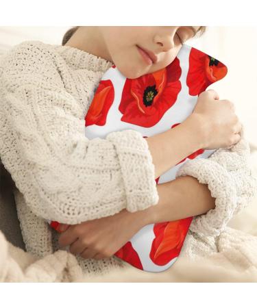 Poppy Hot Water Bottle with Fluffy Cover - 2L Cozy Nights & Pain Relief for Back Neck & Shoulders - Buy Online on GoSupps.com