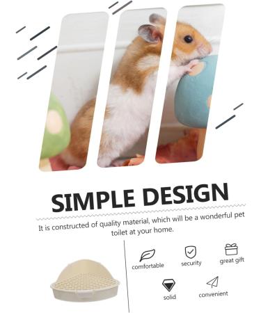 HANABASS Box Rabbit Toilet Hamster Bathroom Medium Potty for Rabbits Hamsters Bunny Litter Cage Plastic White 25X19X10CM White - Buy Online on GoSupps.com