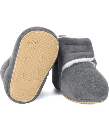 MASOCIO Baby Winter Booties | Infant Soft Sole Boots 12-18 Months | Gray - Buy Online on GoSupps.com