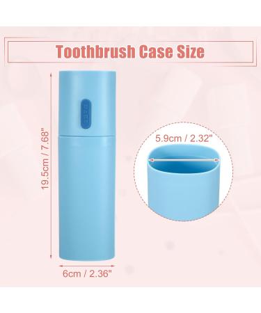 VOCOSTE 2 Pack Toothbrush Travel Case - Durable PP Travel Storage - Blue 7.68x2.36 - Ideal for Travel & Hygiene - Buy Online on GoSupps.com