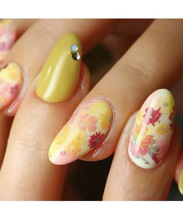 Flower Nail Foil 10 Sheet Vintage Floral Nail Transfers Decal Colorful Manicure Sticker for Wedding Party Holiday (Style F) - Buy Online on GoSupps.com