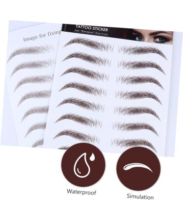 Healeved 4pcs Eyebrow Stickers Brown Eyebrow Sticker Eyebrow Trimming Water Transfer Paper with Ink 6d - Buy Online on GoSupps.com