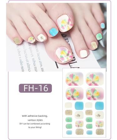 22 Sheets Toe Stickers Full Wraps Toenail Polish Strips for Women Strips Self Adhesive Decals Toe Stickers Full Wraps for Women Art Toe Polish Stickers Full Style Fh13 - Buy Online on GoSupps.com