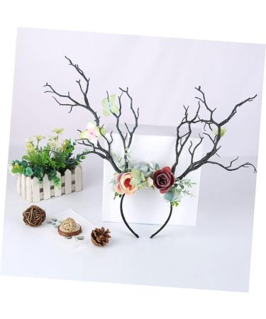 TOVINANNA Antler Branch Headband Christmas Hairband Antler Hair Hoop Christmas Head Prop Christmas Headwear Christmas Headdress Flower Headdress Elk Hair Hoop Xmas Hair Accessory - Buy Online on GoSupps.com