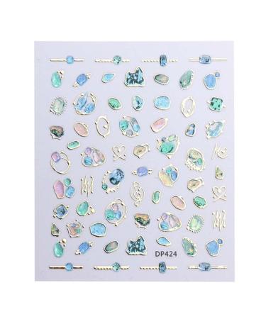 Hot Manicure Tropical style DIY Beauty Bronzing Galaxy Geometry Water Transfer Paper Nail Stickers Palm Pattern(12) Style12