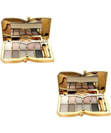 Angoily 2pcs Colorful # With Glitter Flash Brush Colors & Makeup Eyeshadow Shadow Mirror Eye - Buy Online on GoSupps.com