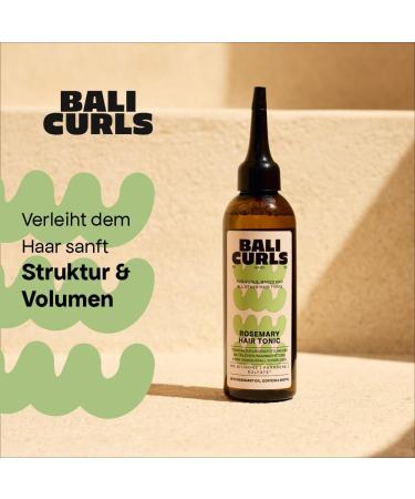 Bali Curls Rosemary Hair Tonic vegan hair tonic with rosemary oil and caffeine hair water for scalp care and promotion of hair growth for strong wellgroomed hair 100 ml - Buy Online on GoSupps.com