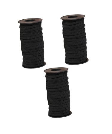 Healeved 3st rope to tie the ears of black elastic belt tinker elastic cord braided rubber band knitting elastic thread rope knitwool sewing stretch pearl ropes