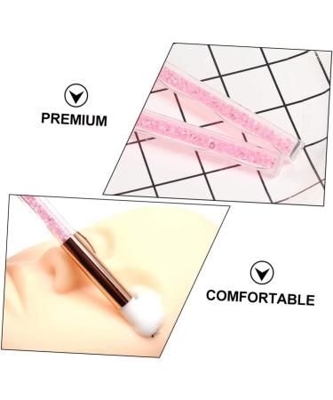 PLAFOPE 2pcs Nose Brush Beauty Eye Fluff Eyeshadow Brush Makeup Eyeshadow Pink Artificial Fiber Wool - Buy Online on GoSupps.com