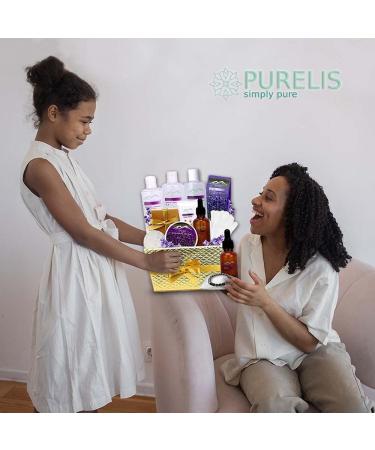 Aromatherapy Lavender Chamomile Spa Gift Basket | Essential Oils & Shea Butter | Bubble Bath, Body Wash, Lotion & More | For Women & Men - Buy Online on GoSupps.com