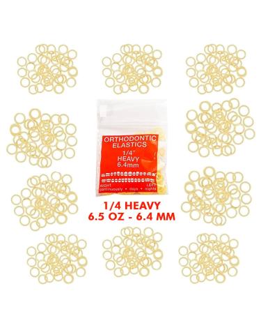Orthodontic Intraoral Elastics - Heavy 1/4" 1000pcs | Surgical Latex Dental Bands - Made in USA | 10 Bags x 100pcs - Orthodentalusa Corp - Buy Online on GoSupps.com