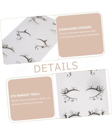 VINTORKY 4 Pairs Halloween Eyeliner Stickers Halloween Face Tattoos Cat Eye Makeup Sticker Makeup Stencil Pvc - Buy Online on GoSupps.com