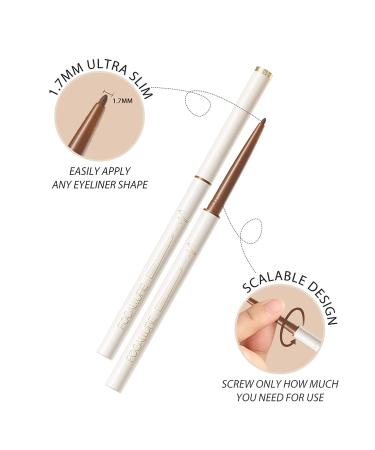 FOCALLURE Waterproof Ultra-Slim Eyeliner Gel Pencil - ConfidenceHalo Soft, Long-Lasting High Pigment (F04) - Buy Online on GoSupps.com