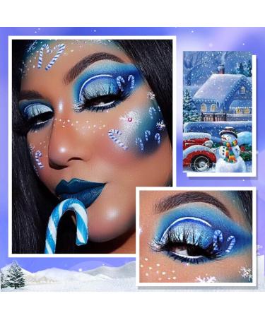 Blue Purple Eyeshadow Palette - 18 Highly Pigmented Matte & Shimmer Shades | Waterproof Christmas Makeup Palette for Girls - Buy Online on GoSupps.com