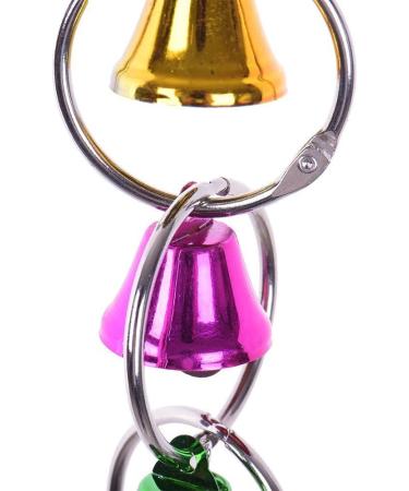 Colourful Ringer Bells Swing Toy for Bird Parrot African Greys Macaw Budgies Parakeet Cockatiels Cockatoo Conure Lovebird Finch Cage Perch - Buy Online on GoSupps.com