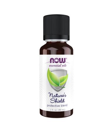 NOW Essential Oils, Nature's Shield, Energizing Aromatherapy Scent, Blend of Pure Essential Oils, Vegan, Child Resistant Cap, 1-Ounce