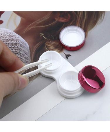 Buy NATUCE 2PCs Contact Lens Container Set - Travel-Friendly with Mirrors - Pink & Rose Gold - Ideal for Home & Travel - Buy Online on GoSupps.com