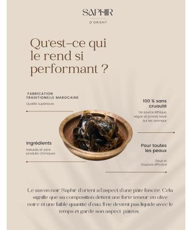  G n rique SAPHIR D'ORIENT Traditional Black Soap Body and Face Scrub Olive Oil 100% Natural For All Skin Types 200g Hammam Style - Buy Online on GoSupps.com