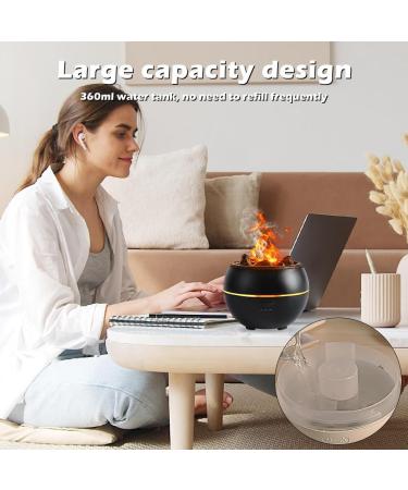 Buy Black Aroma Diffuser & Essential Oil Humidifier - 360ml Timer Auto-Off 7-Color LED Night Light | Perfect for Home Office Yoga & Spa - Buy Online on GoSupps.com