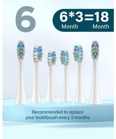 Electric Toothbrush Sonic Toothbrushes with 6 Brush Heads Sonic Electric Toothbrushes Fast Charge 3 Hours Last 60 Days Rechargeable Electric Toothbrush for Adults and Kids White 1 count (Pack of 1) - Buy Online on GoSupps.com