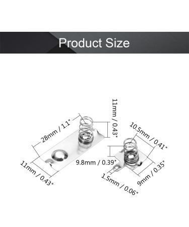 Fielect 30 Sets AA Battery Conversion Plates | Negative to Positive Spring Contacts - 30 Pcs for eCommerce - Buy Online on GoSupps.com