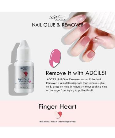 Adcils Professional Nail Fingerheart Glue Remover 0.34 fl oz - Fake Nail Adhesive & Tip Bond Remover - Buy Online on GoSupps.com