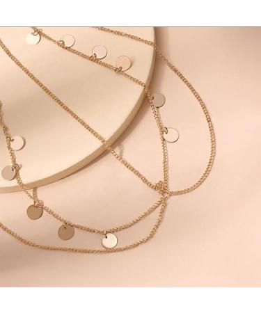 Andelaisi Boho Gold Disc Pendant Layered Head Chain - Gypsy Coin Hairchain for Women and Girls - Buy Online on GoSupps.com