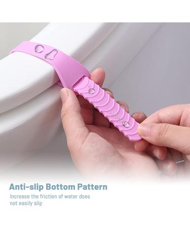 4 PCS Toilet Seat Lifter Handle Silicone Strip Toilet Lid Lifter Touch Free Toilet Seat Cover Lift Handle Holder Bathroom Accessories for Home Office Hotel (4 Colors) - Buy Online on GoSupps.com