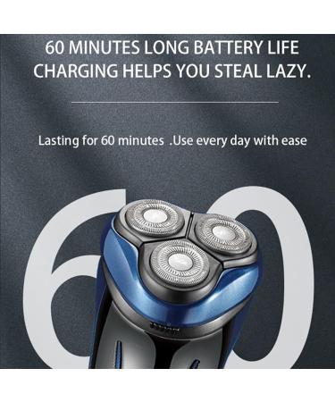 Rechargeable Electric Razor for Men - Cordless Rotary Wet & Dry Shaver | 3 Head Shaving Solution - Buy Online on GoSupps.com