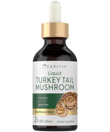 Carlyle Turkey Tail Mushroom Extract Liquid | 2 FL Oz | Herbal Tincture Drops | Vegetarian Formula | Non-GMO Gluten Free Supplement
