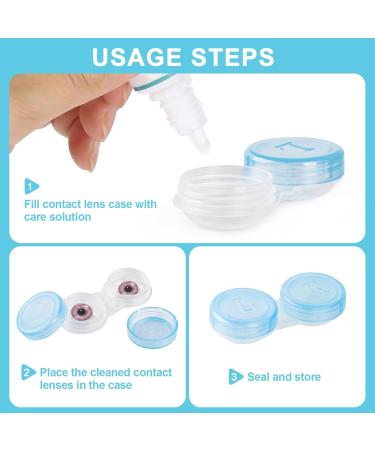 50 Pack Contact Lens Cases - Cute Leak-proof & Bulk Transparent Contact Cases in 5 Colors for Home & Travel - Buy Online on GoSupps.com