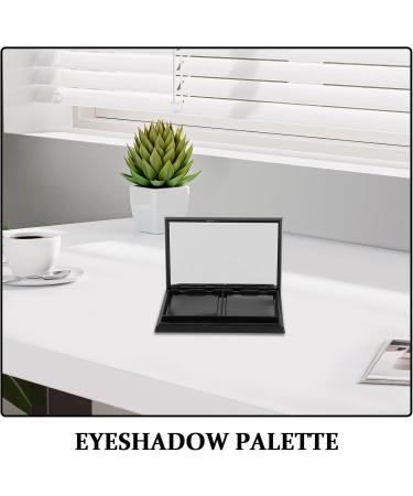 ERINGOGO Palette Magn tique Mate Noire 2 Compartiments avec Miroir Palette Vide Rechargeable pour Fards Paupi res et Blush Organisateur Maquillage de Voyage Diy Rangement - Buy Online on GoSupps.com
