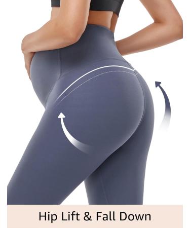 HOFISH Women's High Waisted Morandi Grey Leggings - Medium | Workout Yoga Pants - Buy Online on GoSupps.com