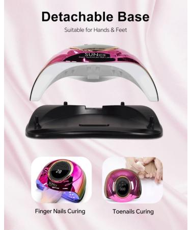 UV Light for Nails - MIRAGE LAYON UV Nail Lamp with 63 Beads 4 Timer Settings Auto Sensor - Professional Gel Nail Light Gift for Women & Girls - Purple - Buy Online on GoSupps.com