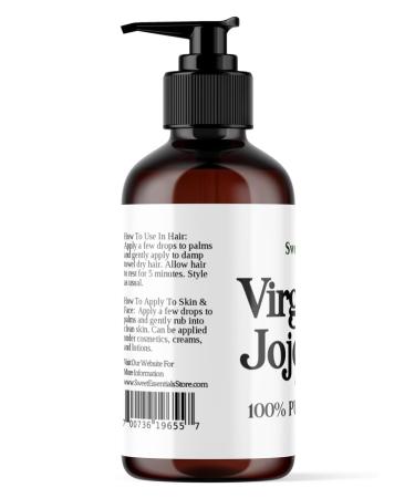 Premium Organic Unrefined Jojoba Oil 8oz with Pump Imported from Argentina 100% Pure Cold Pressed - for Hair Skin & Nails - Best Natural Moisturizer - Hexane Free by Sweet Essentials 8 Fl Oz (Pack of 1) - Buy Online on GoSupps.com