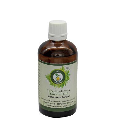R V Essential Pure Sunflower Carrier Oil 5ml (0.169oz)- Helianthus Annuus (100% Pure and Natural Cold Pressed) 0.17 Fl Oz (Pack of 1)