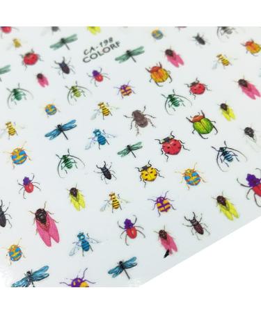 Insect Bee and Dragonfly 3D Nail Sticker Set - Foil Decals Manicure Accessories - Buy Online on GoSupps.com