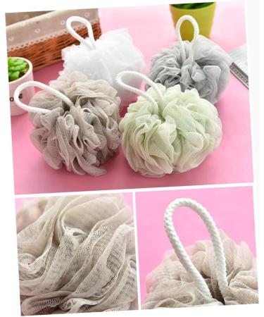 FOMIYES 4pcs Bath Sponge Set - Mesh Pouf Bath Balls for Shower - Premium Bathroom Supplies for a Luxurious Clean - Buy Online on GoSupps.com