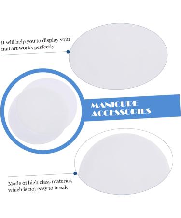 Buy EXCEART 10pcs Nail Polish Palette - Manicure Display Tools & Color Dishes for Nail Art - White Glue Board Mix - 9.5x9.5CM - International Shipping Available - Buy Online on GoSupps.com